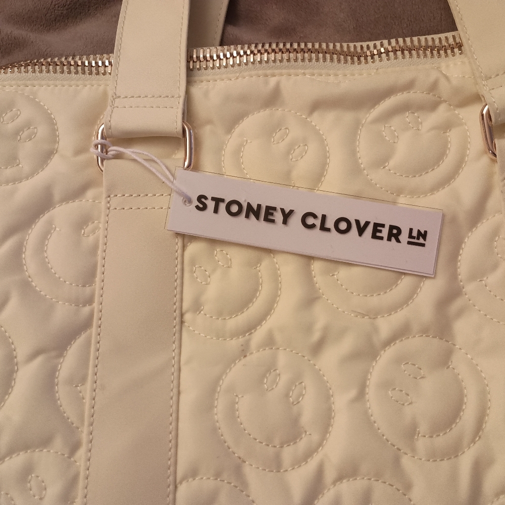 Stoney Clover Lane Be Happy Puffy Duffle Bag